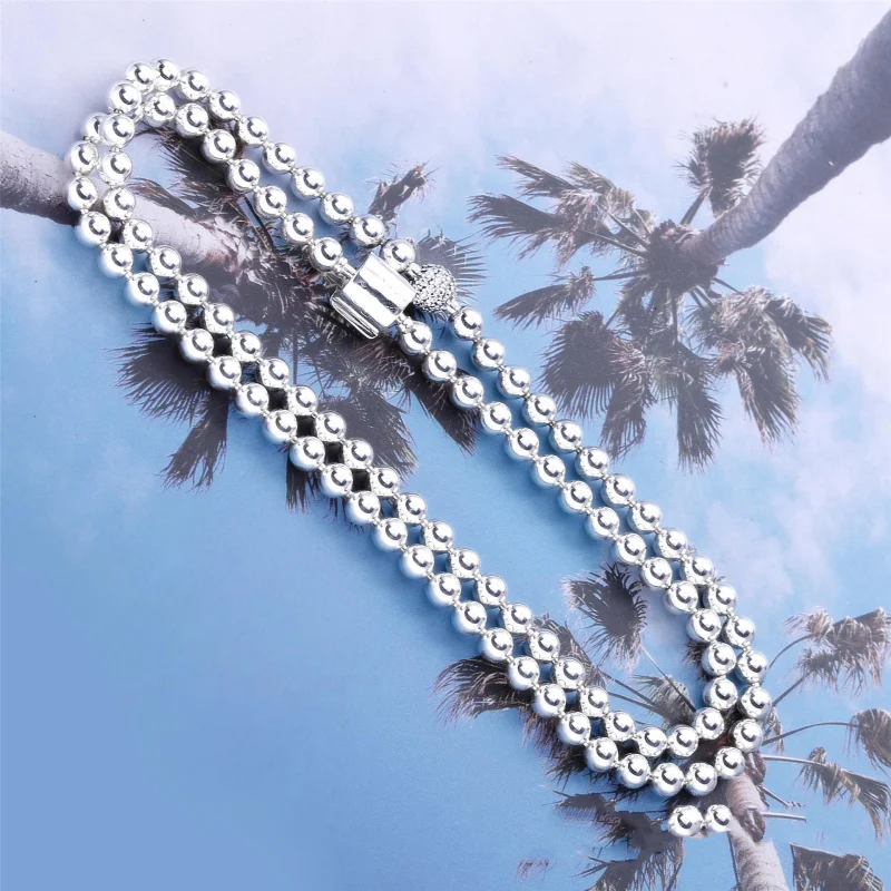 (image for) PANDORA Beads Pave Necklace - 398565C01 - View 3