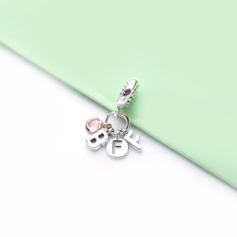 (image for) PANDORA Best Friends Forever Letters Dangle Charm - 788165NCC - View 2