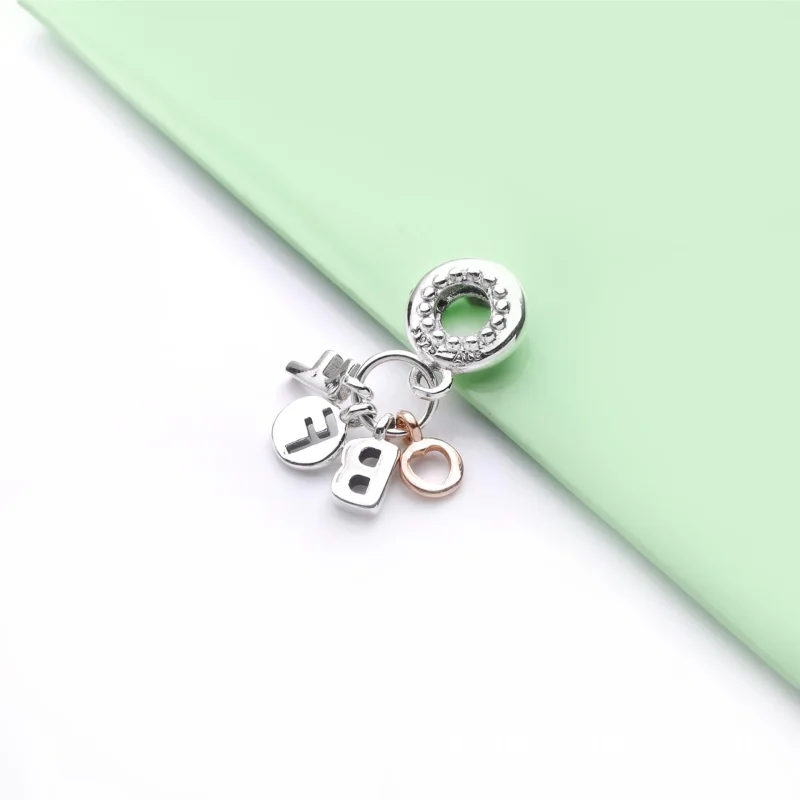 (image for) PANDORA Best Friends Forever Letters Dangle Charm - 788165NCC - View 3