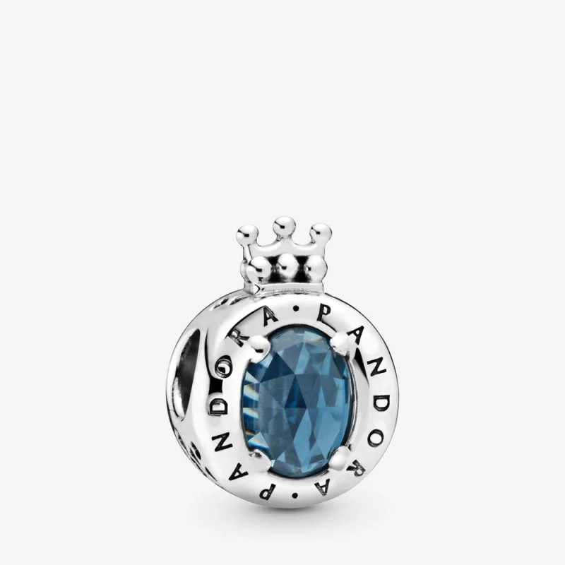 (image for) PANDORA Blue Sparkling Crown O Charm - 798266NMB - Charms - Product Image