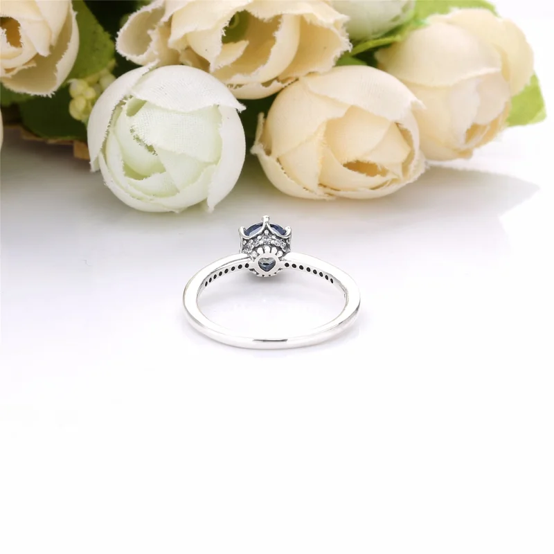 (image for) Pandora Blue Sparkling Crown Ring 198289NSWB-48 - 198289NSWB - View 3