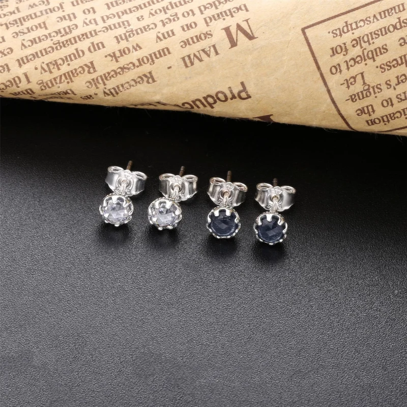 (image for) Pandora Blue Sparkling Crown Stud Earrings 298311NMB - 298311NMB - View 2