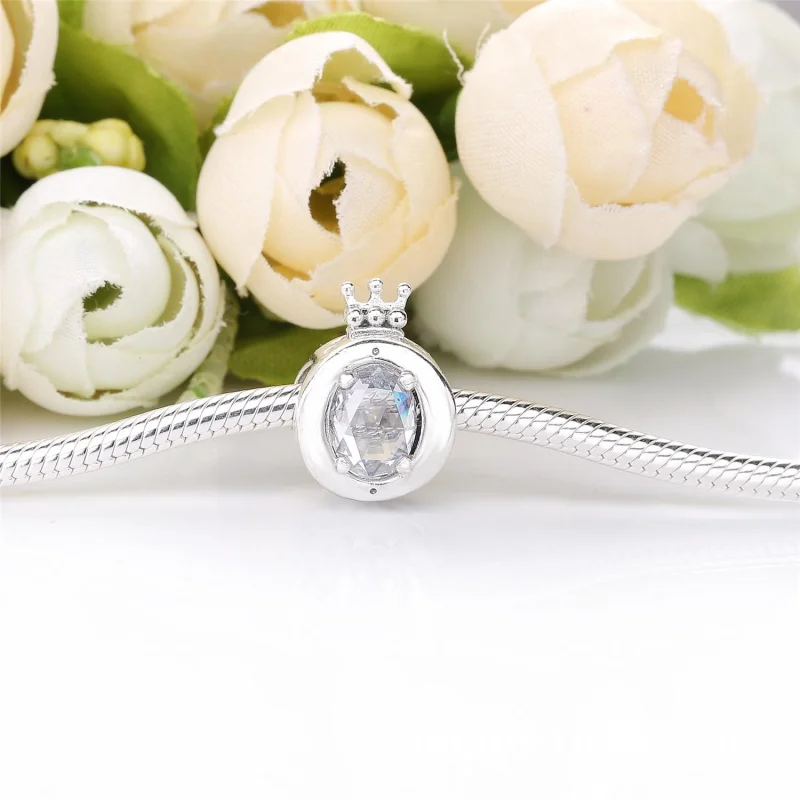 (image for) PANDORA Clear Sparkling Crown O Charm - 798266CZ - View 3