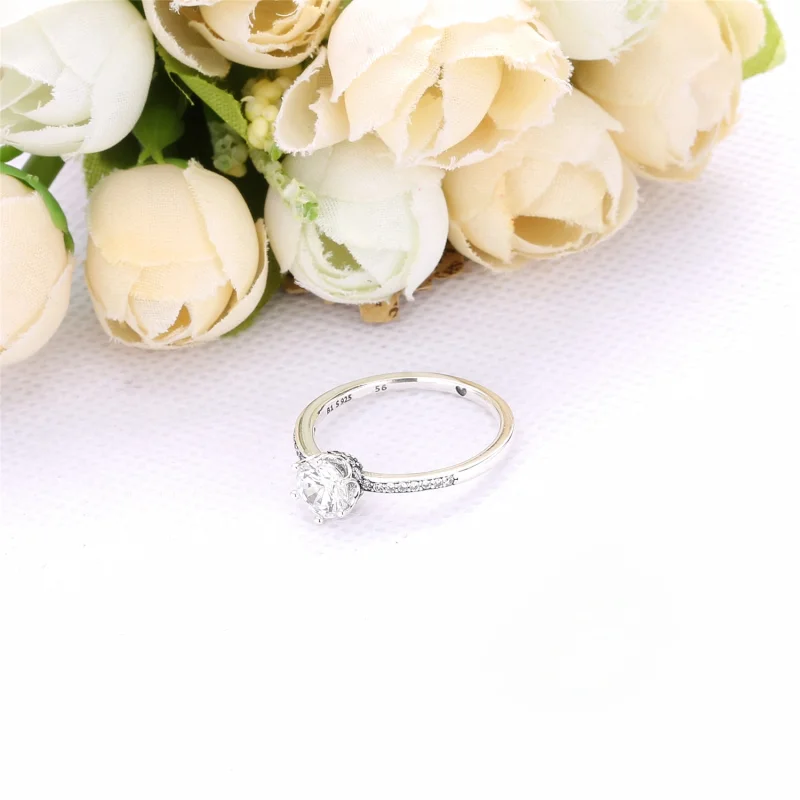 (image for) PANDORA Clear Sparkling Crown Solitaire Ring - 198289CZ - View 2