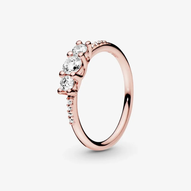 (image for) PANDORA Clear Three-Stone Ring - 186242CZ - Product Image