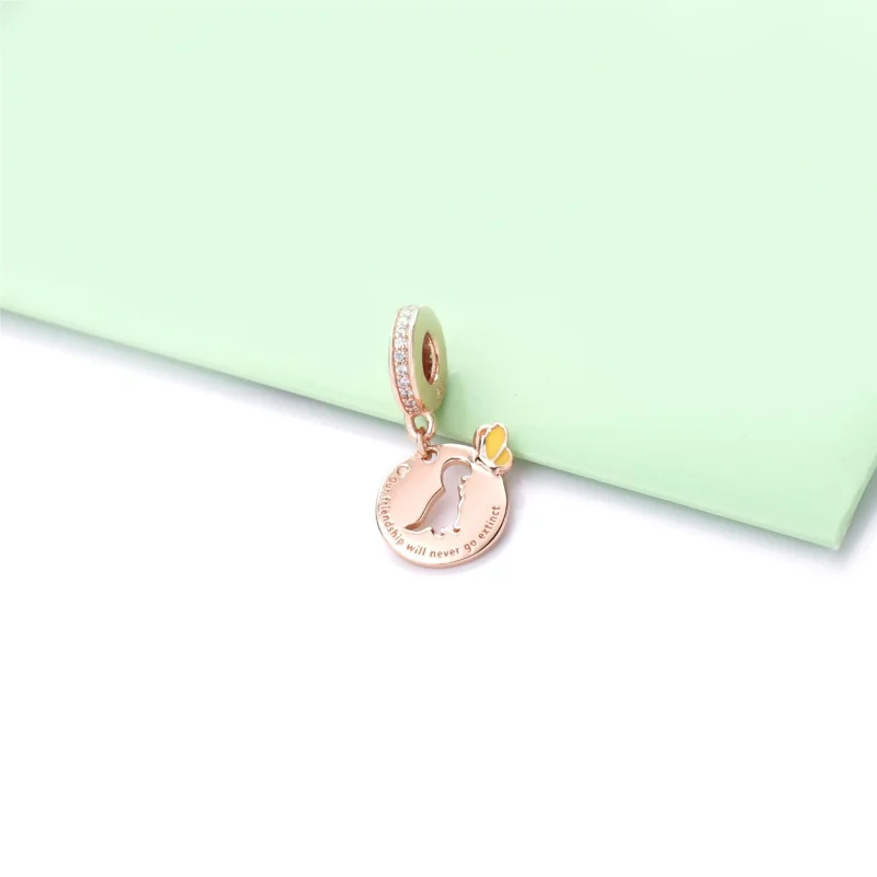 (image for) PANDORA Dinosaur Butterfly Friendship Dangle Charm - 788180CZ - View 2