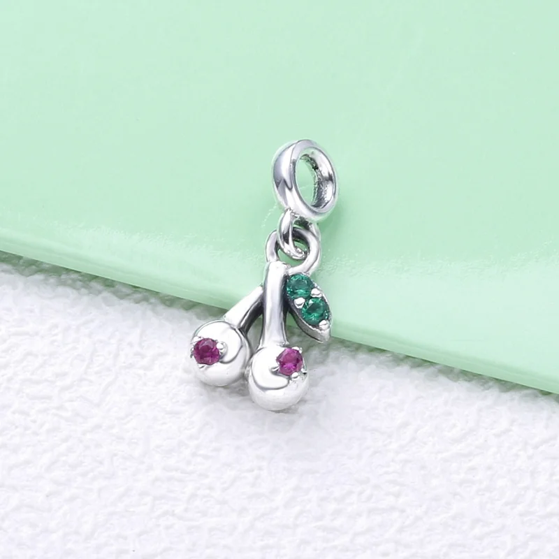 (image for) PANDORA My Cherry Micro Dangle Charm - 798371NCC - View 2