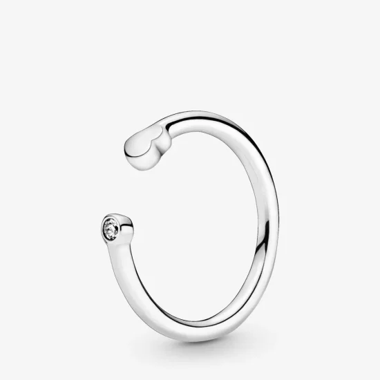 PANDORA Polished Heart Open Ring - 198559C01