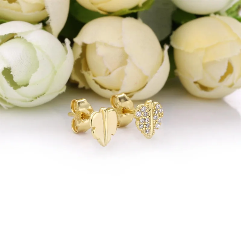 (image for) Pandora Shine Shining and Sparkling Leaf Stud Earrings - 268334CZ - View 2