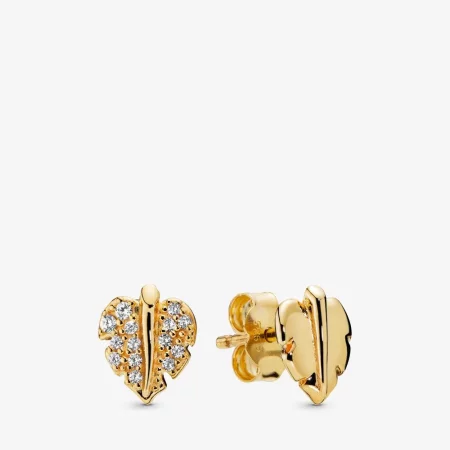 Pandora Shine Shining and Sparkling Leaf Stud Earrings - 268334CZ