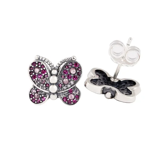 (image for) PANDORA Sparkling Butterflies Stud Earrings - P-D-2611