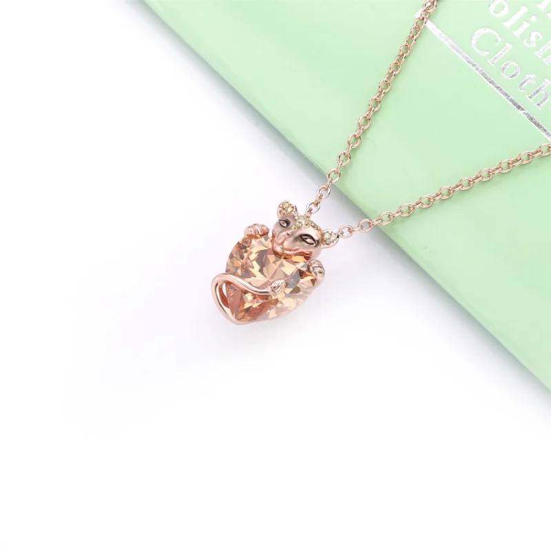 (image for) PANDORA Sparkling Lioness Heart Pendant Necklace - 388068CZM - View 2