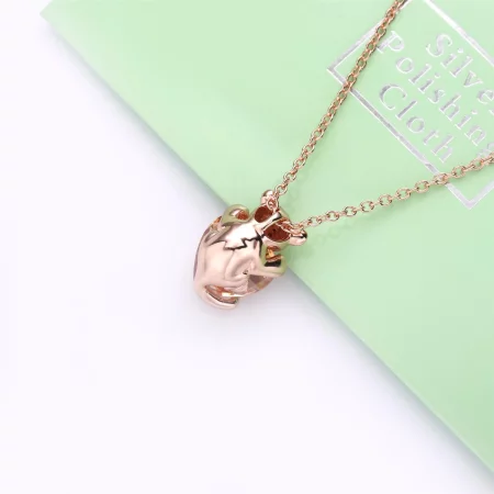 PANDORA Sparkling Lioness Heart Pendant Necklace - 388068CZM