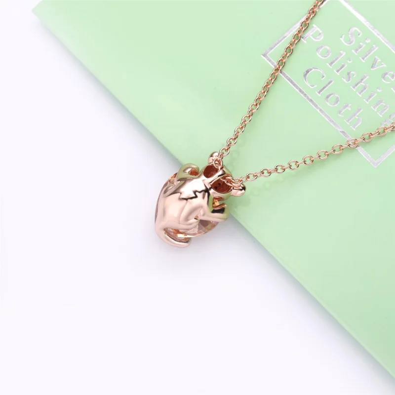 (image for) PANDORA Sparkling Lioness Heart Pendant Necklace - 388068CZM - View 3