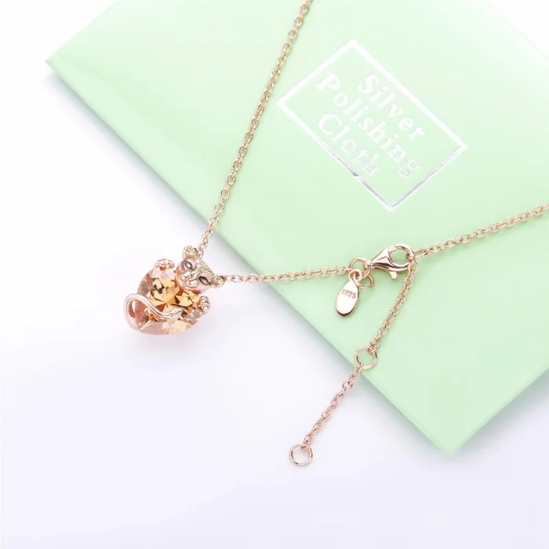 (image for) PANDORA Sparkling Lioness Heart Pendant Necklace - 388068CZM - View 4