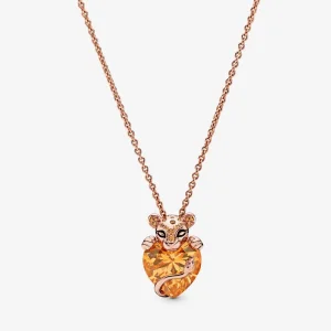 (image for) PANDORA Sparkling Lioness Heart Pendant Necklace - 388068CZM