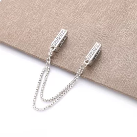 PANDORA Sparkling Safety Chain Clip Charm - 798269CZ PANDORA Sparkling Safety Chain Clip Charm - 798269CZ