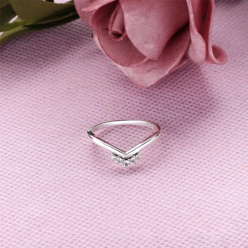 (image for) Pandora Tiara Wishbone Ring - 198282CZ - View 2