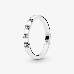 PANDORA White Stripes Ring - 198052CZ (image for) PANDORA White Stripes Ring - 198052CZ