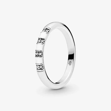 PANDORA White Stripes Ring - 198052CZ