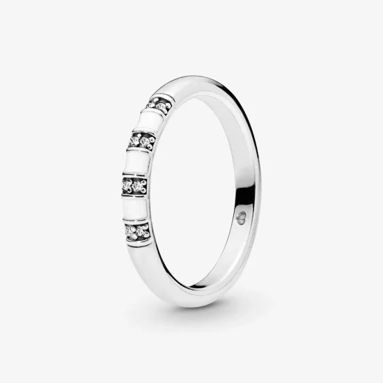 PANDORA White Stripes Ring - 198052CZ