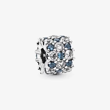 PANDORA Blue and Clear Sparkle Charm - 798487C02 PANDORA Blue and Clear Sparkle Charm - 798487C02