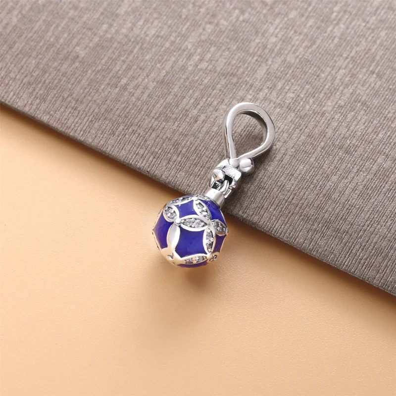 (image for) PANDORA Blue Christmas Ornament Dangle Charm - 798512C01 - View 2
