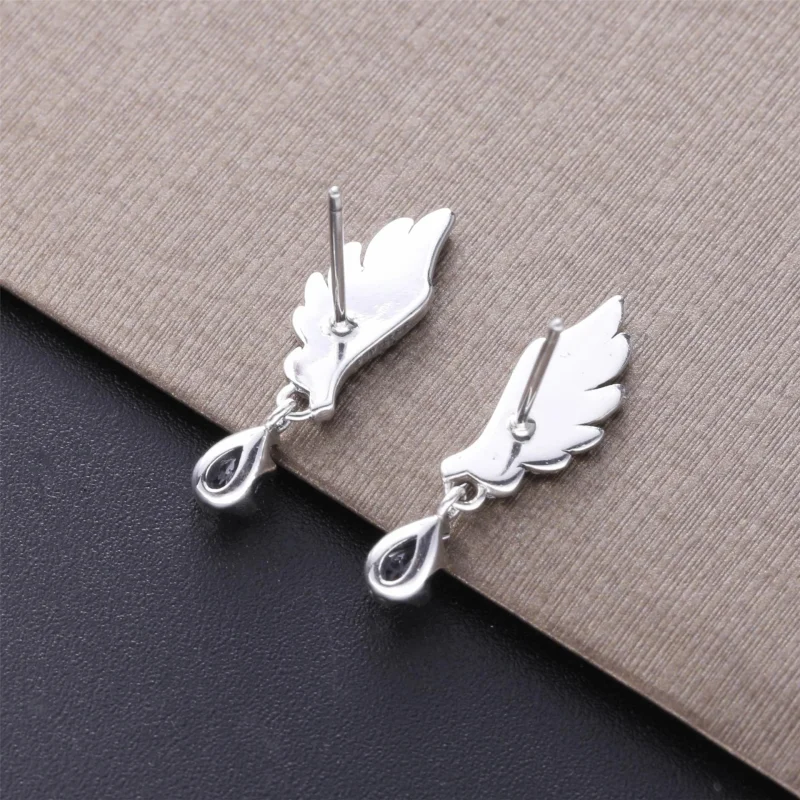 (image for) PANDORA Dangling Angel Wing Stud Earrings - 298493C01 - View 4