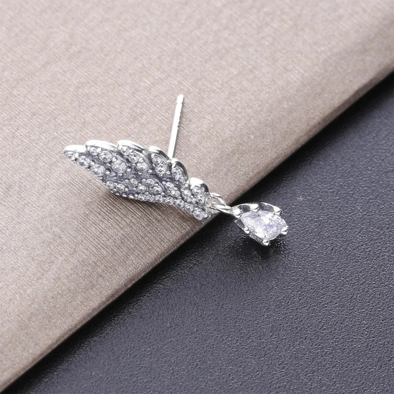 (image for) PANDORA Dangling Angel Wing Stud Earrings - 298493C01 - View 5