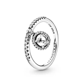 PANDORA Dangling Round Sparkle Ring - 198491C01 PANDORA Dangling Round Sparkle Ring - 198491C01