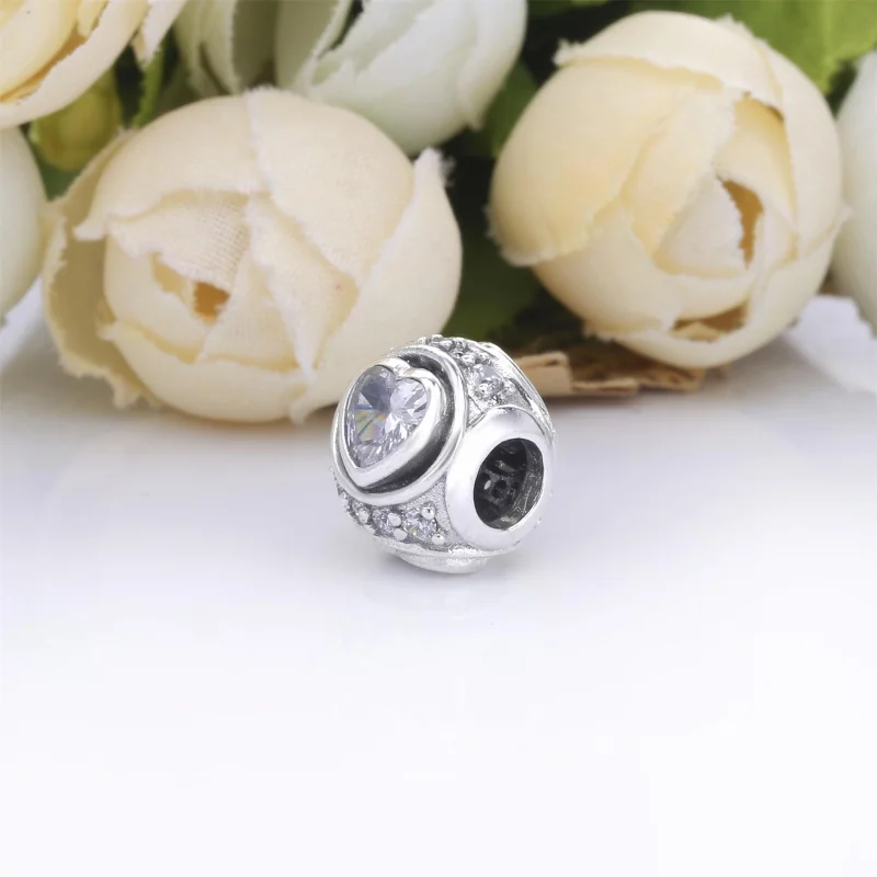 (image for) PANDORA Elevated Heart Charm - 798464C01 - View 4