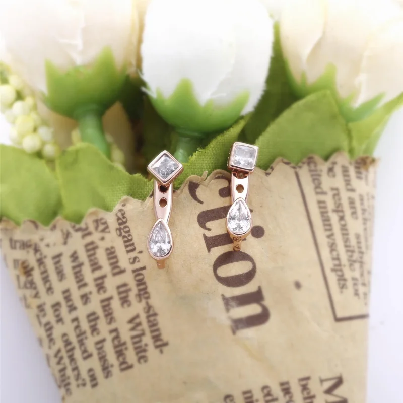 (image for) Pandora Geometric Shapes, Clear CZ Earrings - 288509C01 - View 3