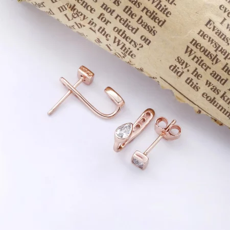 Pandora Geometric Shapes, Clear CZ Earrings - 288509C01