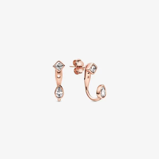 Pandora Geometric Shapes, Clear CZ Earrings - 288509C01