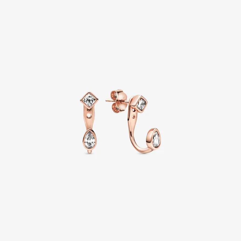 (image for) Pandora Geometric Shapes, Clear CZ Earrings - 288509C01 - Product Image