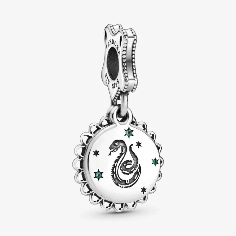 (image for) PANDORA Harry Potter, Slytherin Dangle Charm - 798620C01 - Product Image