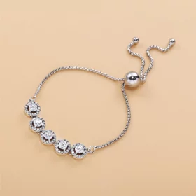 PANDORA Round Sparkle Slider Bracelet - 598510C01 PANDORA Round Sparkle Slider Bracelet - 598510C01