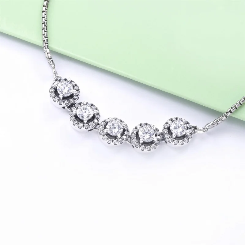 (image for) PANDORA Round Sparkle Slider Bracelet - 598510C01 - View 3