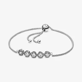 PANDORA Round Sparkle Slider Bracelet - 598510C01 PANDORA Round Sparkle Slider Bracelet - 598510C01