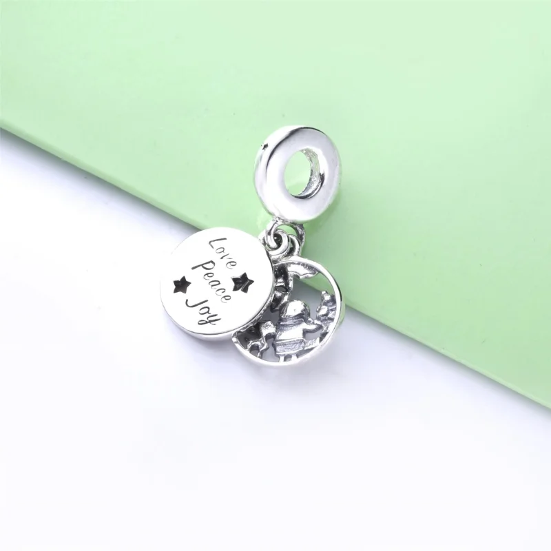 (image for) PANDORA Santa Love Peace Joy Dangle Charm - 798468C01 - View 3