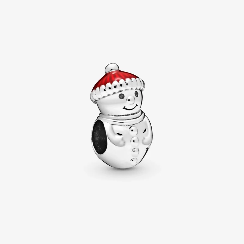 (image for) PANDORA Snowman and Santa Hat Charm - 798478C01 - Product Image