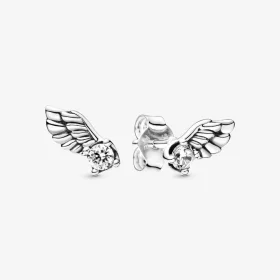 PANDORA Sparkling Angel Wing Stud Earrings - 298501C01 PANDORA Sparkling Angel Wing Stud Earrings - 298501C01