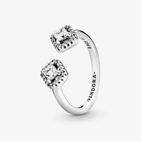 PANDORA Square Sparkle Open Ring - 198506C01