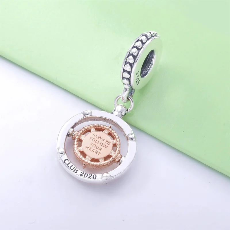 (image for) Pandora Club 2020 Compass Dangle Charm - 788590C01 - View 2