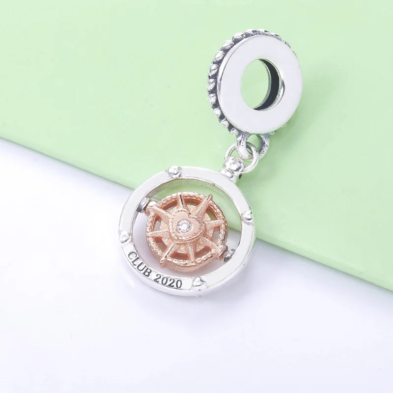 (image for) Pandora Club 2020 Compass Dangle Charm - 788590C01 - View 3