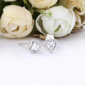 PANDORA Elevated Heart Stud Earrings - 298427C01 PANDORA Elevated Heart Stud Earrings - 298427C01