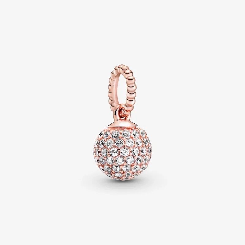 (image for) PANDORA Pavé Ball Pendant - 388686C01 - Product Image