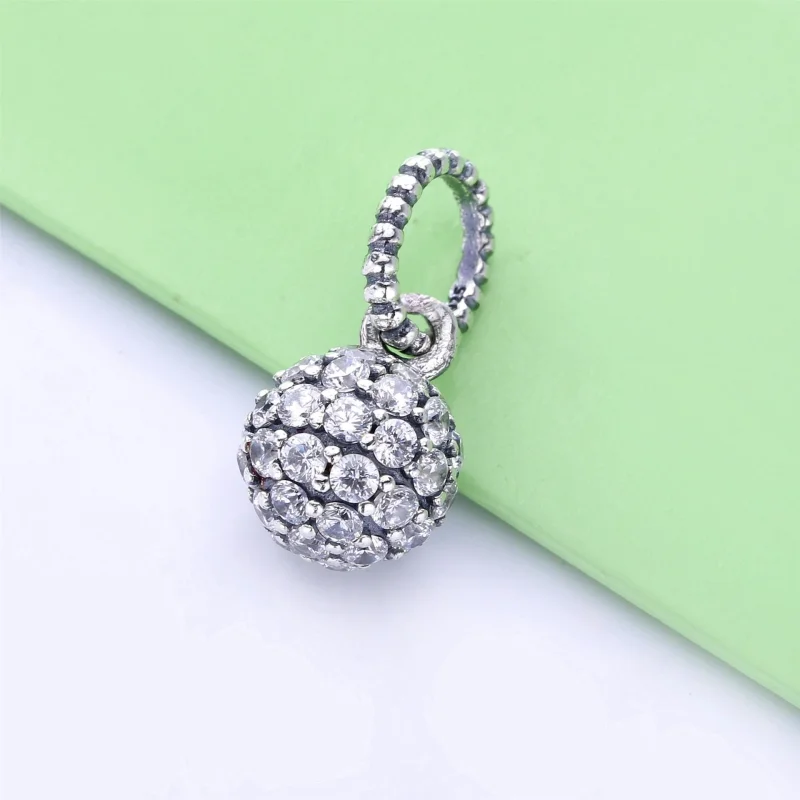 (image for) PANDORA Pavé Ball Pendant - 398690C01 - View 2