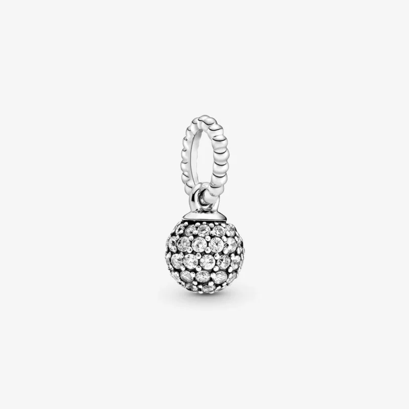 (image for) PANDORA Pavé Ball Pendant - 398690C01 - Product Image