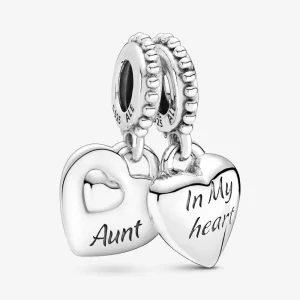 (image for) PANDORA Aunt & Niece Split Heart Dangle Charm - 799188C00